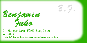 benjamin fuko business card